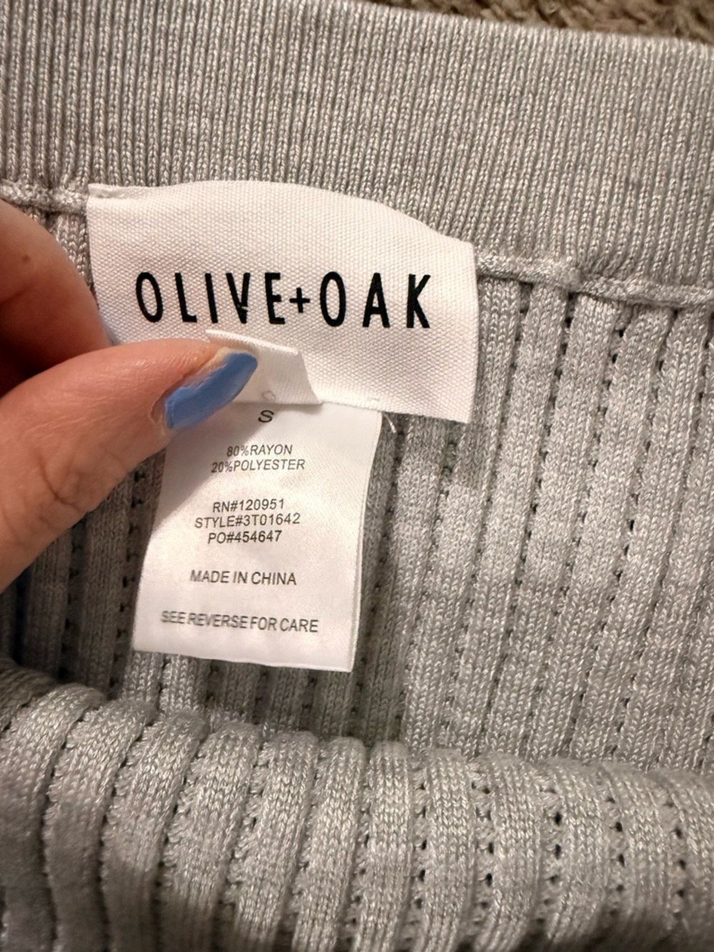 Olive & Oak Light Gray Ribbed Knit Maxi Two-Piece Set - Picture 7 of 11